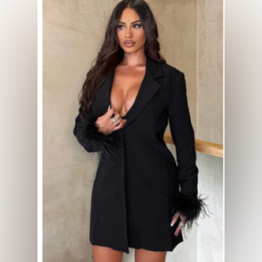Fashion Nova Window Shopping Blazer Mini Dress - Black size M